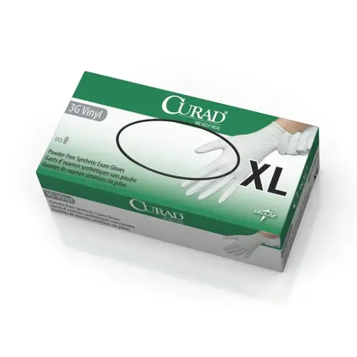 [5633] CURAD Stretchvinyl onderzoekshandschoenen Poedervrij - XL - 100 stuks
