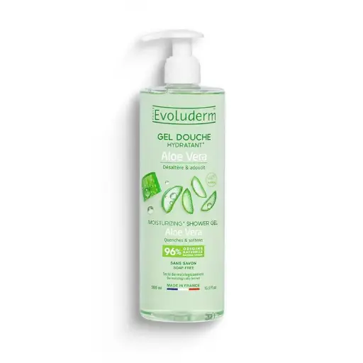 [4482] Evoluderm Gel douche Aloe Vera 500 ml - 20 pièces