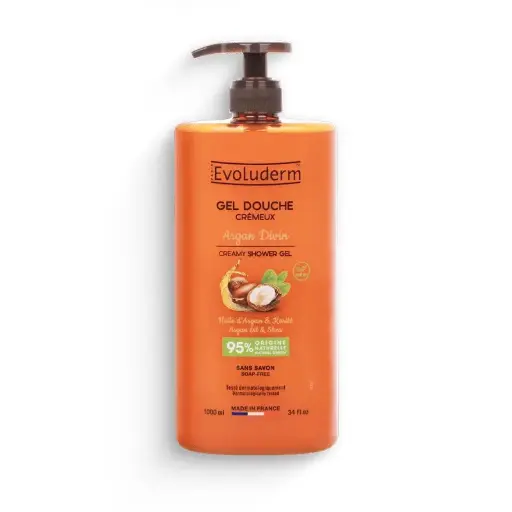 [2682] Evoluderm Douche Gel Argan Divin 1000ml - 6st