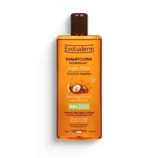 [5142] Shampooing Argan Divin Evoluderm 400 ml - 12 pièces