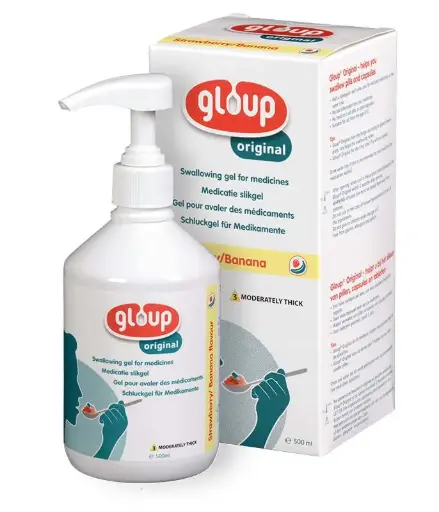 [4089] Gloup ORIGINAL Slikgel Aarbei/banaan pompflacon - 6 x 500ml