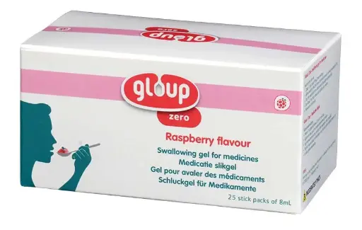 [3480] Gloup ZERO Gel à avaler Framboise unidose 8 ml - 4 x 25 pièces