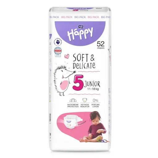 [6496] Bella Baby Happy Luiers Junior - Maat 5 (11-18kg) - Omdoos (6 x 52 stuks)