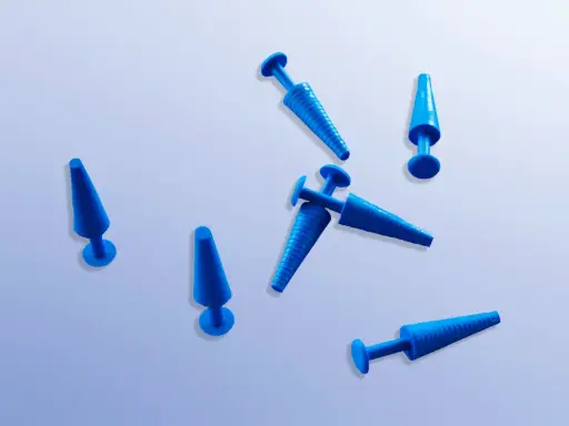 [1254] Fermeture pour cathéter bleue 13 mm - 10 pièces