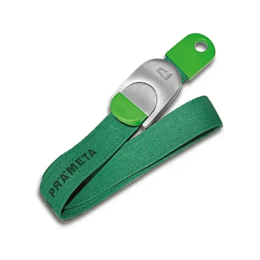 [1674] Garrot Groen met metalen slot - 2cm - 1 stuk