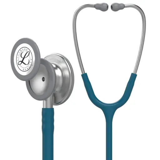 [5623] Littmann Classic III - Acier inoxydable argenté/bleu caraïbe