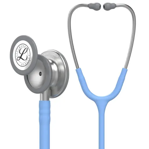 [5630] Littmann Classic III - Acier inoxydable argenté/bleu ciel