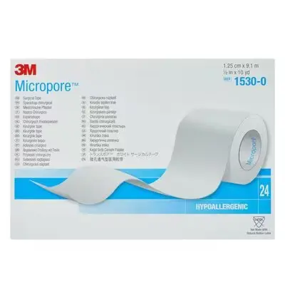 [617] Micropore Chirurgische Hechtpleister 1,25cm x 9,14m - 24st