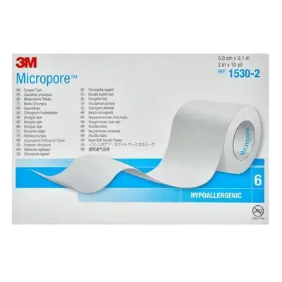 [412] Pansement chirurgical microporeux 5 cm x 9,14 m - 6 pièces