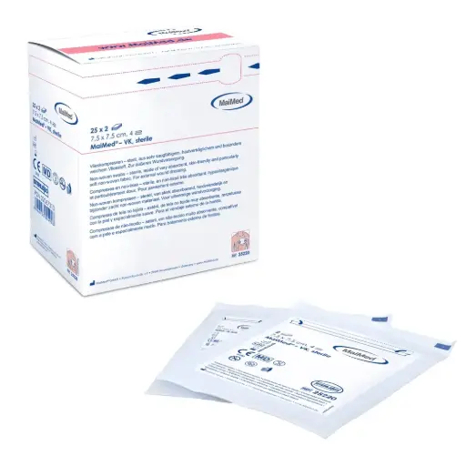 [3680] Compresses non tissées ST 5 cm x 5 cm - conditionnées par 2 - 25 pièces