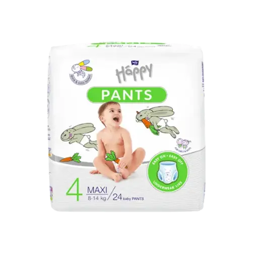 [6135] Bella Baby Happy Luierbroekjes Pants - Maat 4 (8-14kg) - Omdoos (4 x 24 stuks)