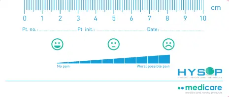 [1431] Papieren meetlatje wondzorg - 50 vellen