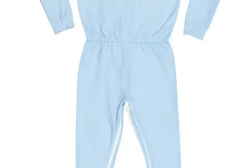 [6358] Pyjama long 100 % jersey de coton avec fermeture éclair dans le dos et sur les jambes Large - 1pc