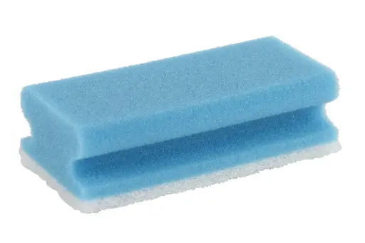 [2703] Schuurspons met greep blauw/wit - 5 stuks