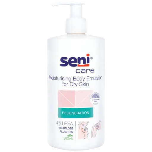 [6098] Seni Care Émulsion hydratante avec 4 % d'urée 500 ml - 12 pièces