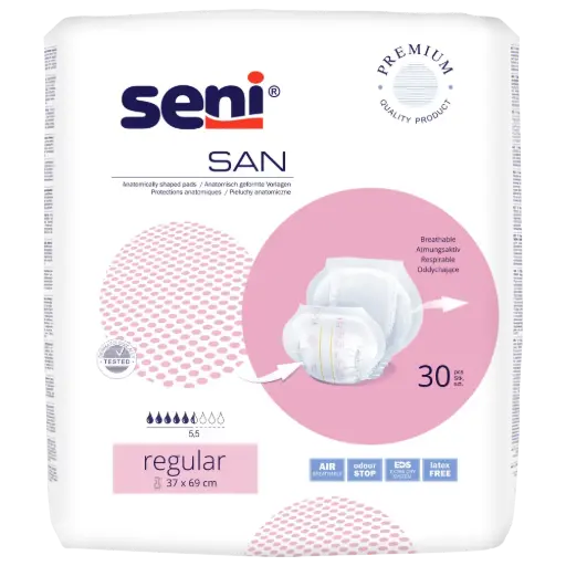 [6022] Seni San Regular - Omdoos (4 x 30 stuks)