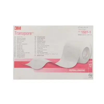 [389] 3M Transpore Medische hechtpleister 2,5cm x 9,1m - 12 stuks
