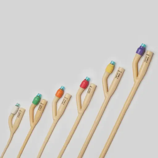 [3229] Sonde Foley bidirectionnelle sil. latex enduit CH14 - 10 pièces