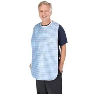 [1306] Wasbare slab voor volwassenen - Geruit blauw - 1 stuk