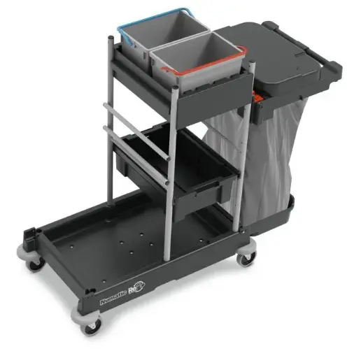 [910704] Chariot de travail ReFlo SERVO-Matic SM1705 avec 2 seaux de 10 litres