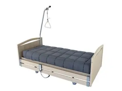 [1568] Lit médical haut-bas Comfort 2+ - sommier en bois - 90*200 cm - HÊTRE