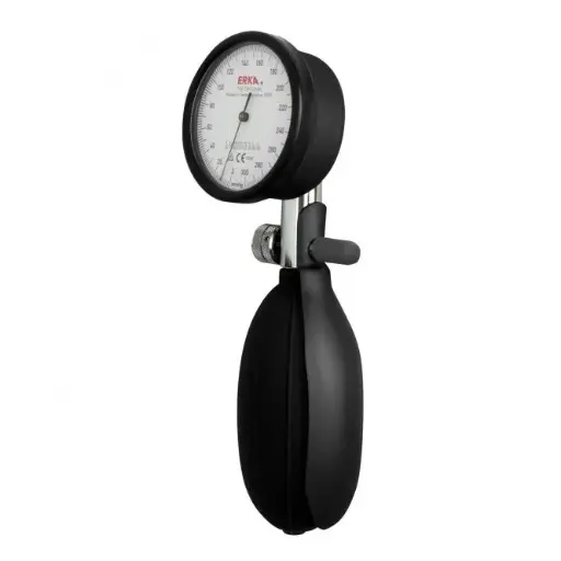 [5726] ERKA Kobold manometer met pompbal – zwart – zonder manchet
