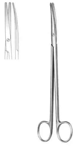 [4646] Ciseaux Metzenbaum courbés 18 cm