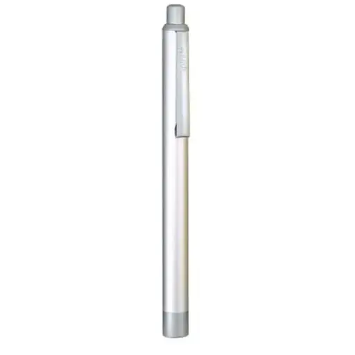 [4851] Lampe stylo Medicare en acier inoxydable mat