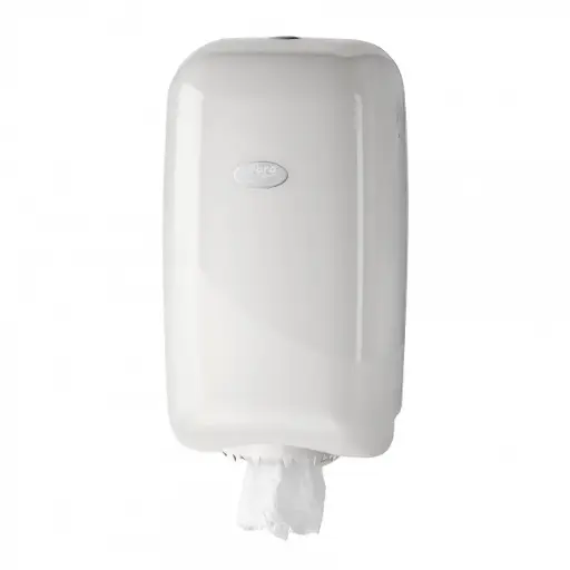 [1851] Mini Poetsroldispenser / Handdoekdispenser - Pearl White - Centerfeed