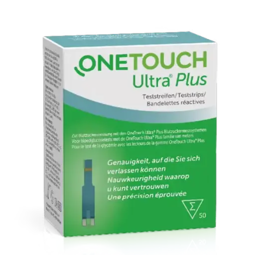 [S623102] Bandelettes réactives OneTouch Ultra Plus - 50 pièces