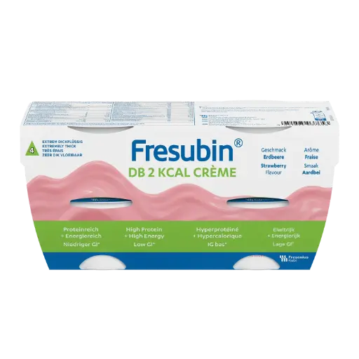 [4968-483] Fresubin DB 2 KCAL Crème 125g Aardbei - 4st