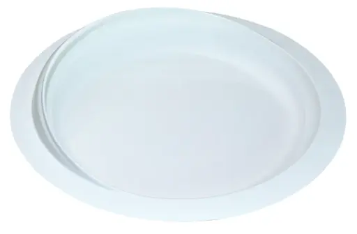 [2094] Assiette à rebord et ventouse - 24 cm - blanc