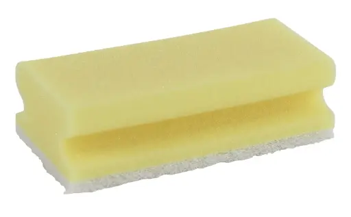 [105027] Schuurspons met greep Geel/Wit - 5st