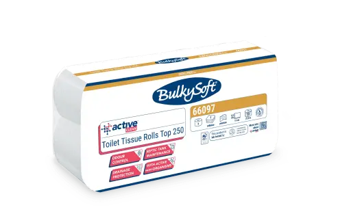 [66097] Active Clean Papier Toilette Blanc 3L Cellulose 250 Feuilles - 9 x 8st