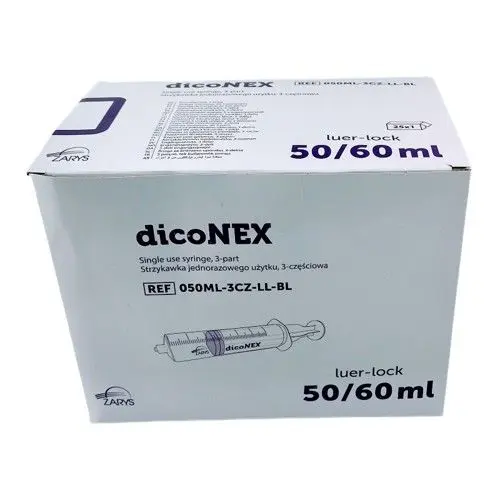 [3391] Zarys DicoNEX Spuit zonder naald 50/60ml - Zonder latex - 25 stuks