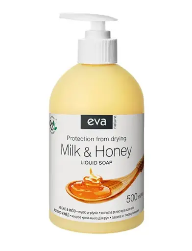 [2255] Eva Natura Vloeibare handzeep Melk & Honing - 12 x 500ml