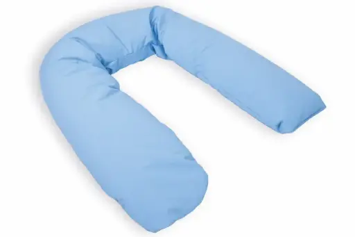 [2741] Relax Pro Boemerangkussen Standaard XL PU Blauw - Visco Vlokken