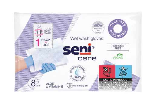 [3563] Seni Care vochtige washandjes - niet geparfumeerd - Omdoos (30 x 8 stuks)