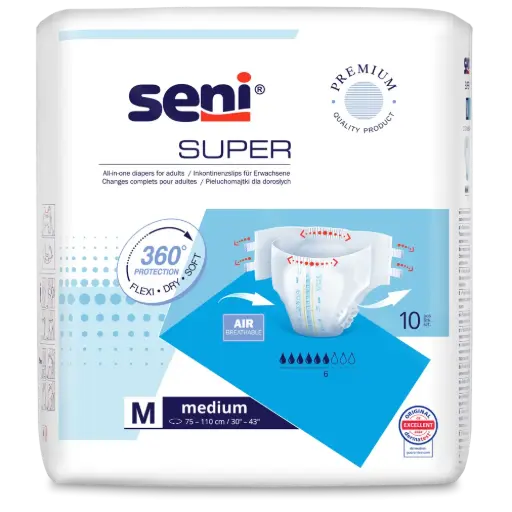 [6028] Seni Super Medium - Omdoos (12 x 10 stuks)